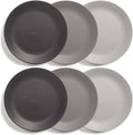 US Acrylic Everest Ultra-Durable Plastic 10 inch Dinner Plates in Grey Stone | by USAcrylic