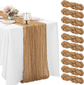 10 Pack Nude Cheesecloth Table Runner 6FT Boho Gauze Fabric Table Runner by HAISIWLKJ