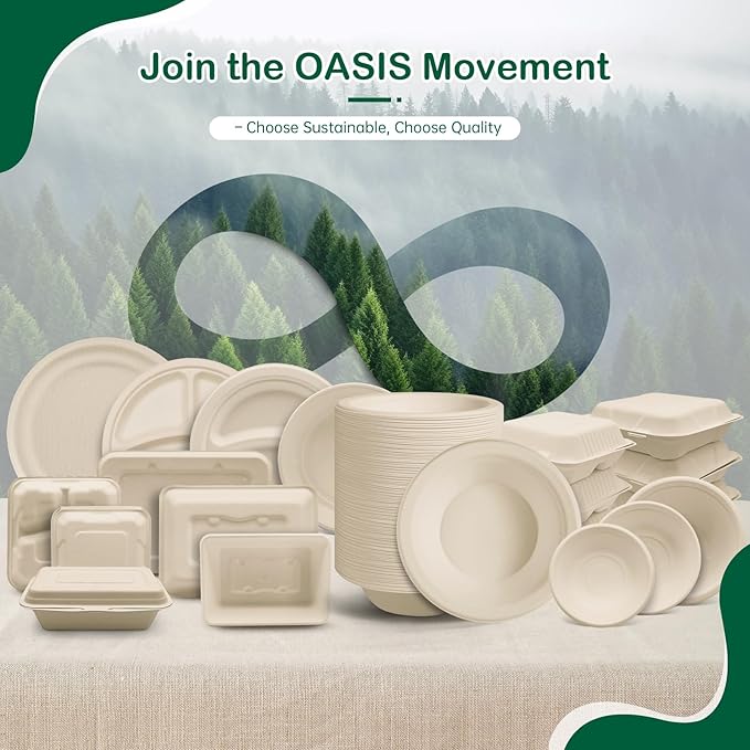 8 oz 128-Pack Compostable Paper Bowls, Small Disposable Dessert & Snack Bowls - Image 7