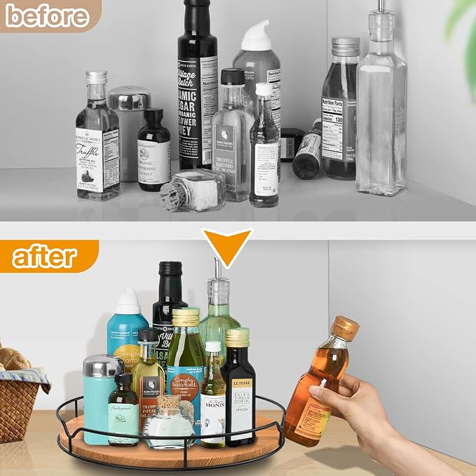 Lazy Susan Turntable Organizer for Cabinet Pantry Kitchen Countertop - Image 6