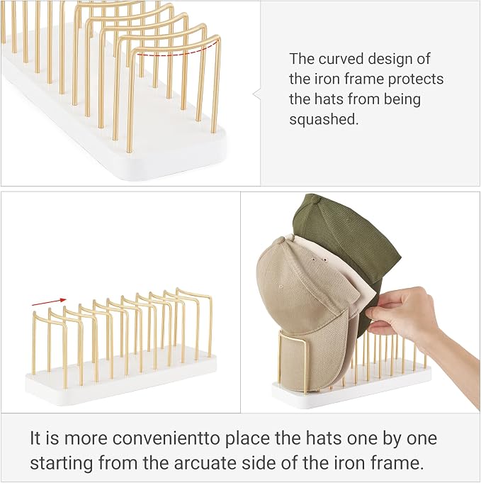 Mkono Hat Organizer for Baseball Caps, Hat Holder Storage for Closet, Space - Image 3