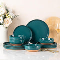 AmorArc Dinnerware Sets for 4, 12 Pieces Ceramic Plates and Bowls Set | Scratch by AmorArc