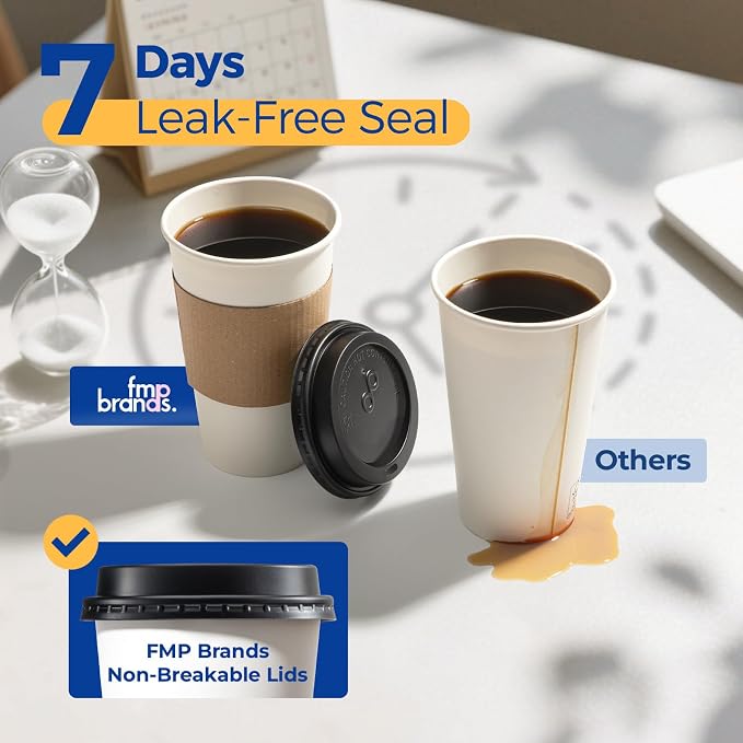 Fit Meal Prep 50 Pack 16 oz Disposable Coffee Cups - Image 4