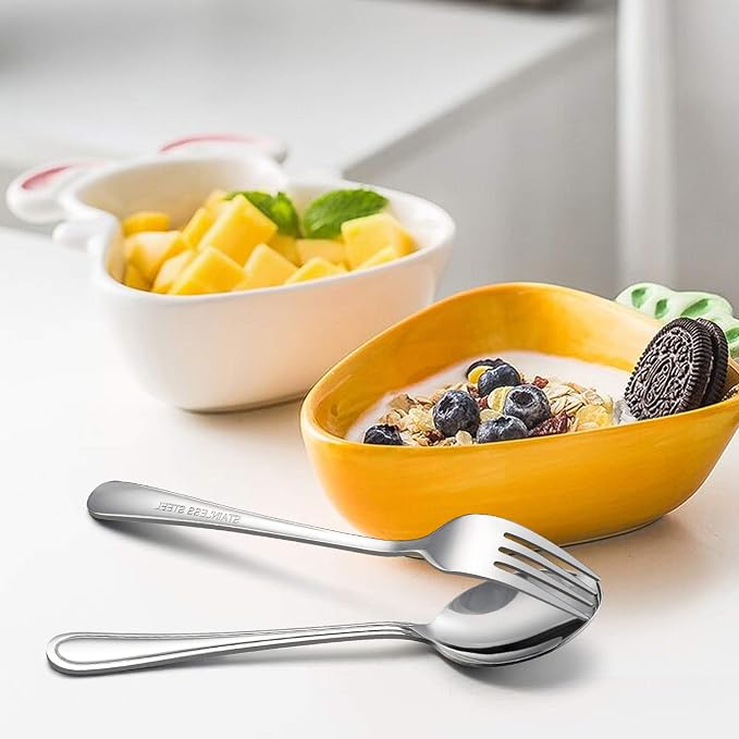 LIANYU 15-Piece Kids Silverware Set, Stainless Steel Toddler Utensils Set | - Image 5