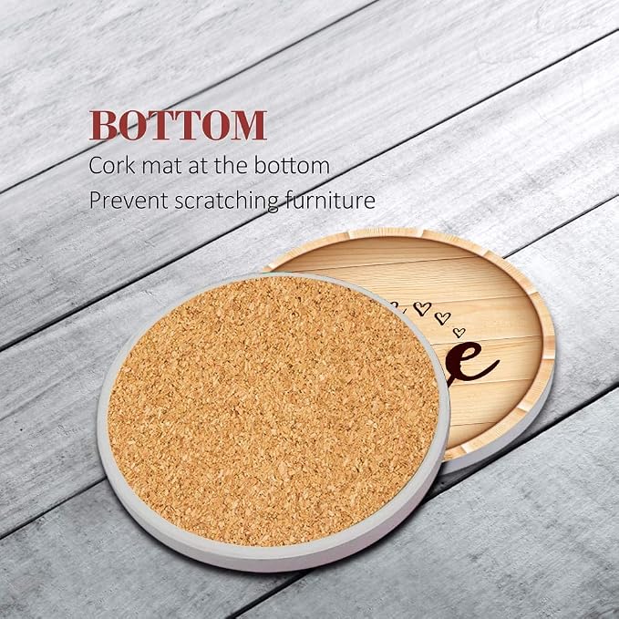 Coasters for Drinks, Ceramic Stone - Image 2