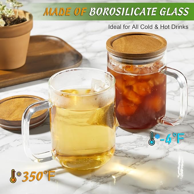 DRASTAR Glass Coffee Mugs, 20 oz Coffee Mug - Image 5