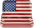 Whaline 3 Pcs Patriotic Serving Trays Vintage American Flag Melamine Platter by Whaline
