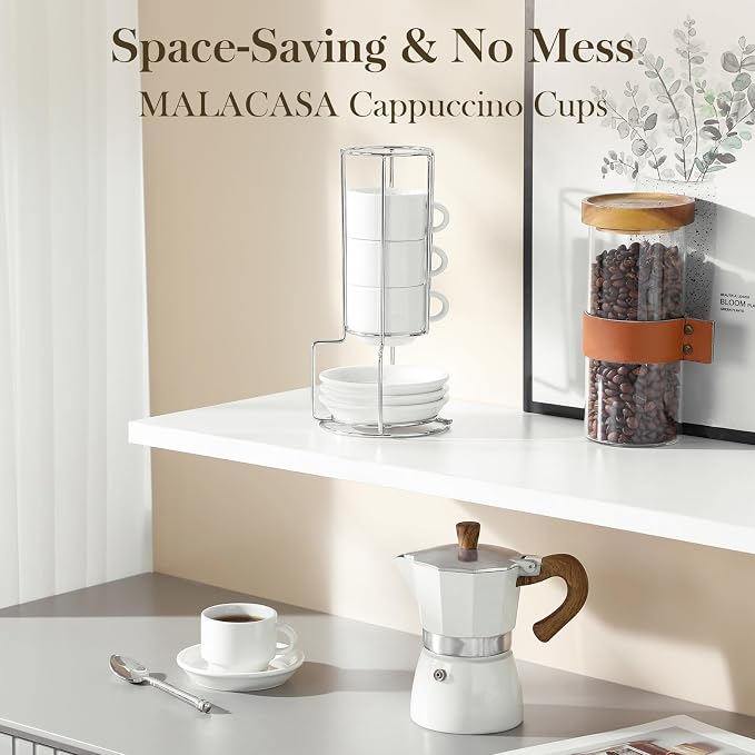 MALACASA 2.5 OZ Porcelain Espresso Cups - Image 7