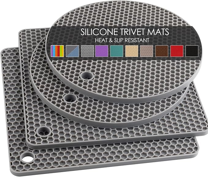 Silicone Trivet Mats, Silicone Pot Holders by QPIXDIGITAL