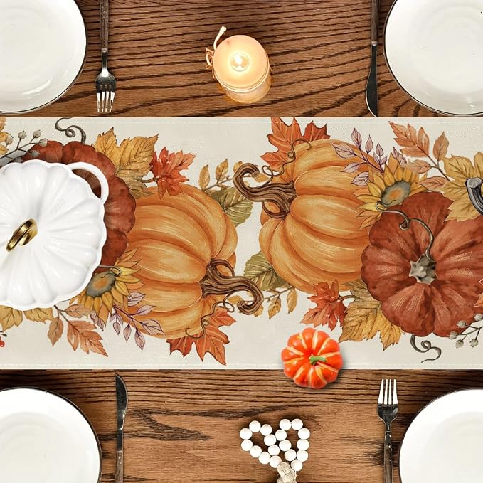 RABUSOFA Fall Table Runner 13x72 Inch Fall Decorations - Image 3