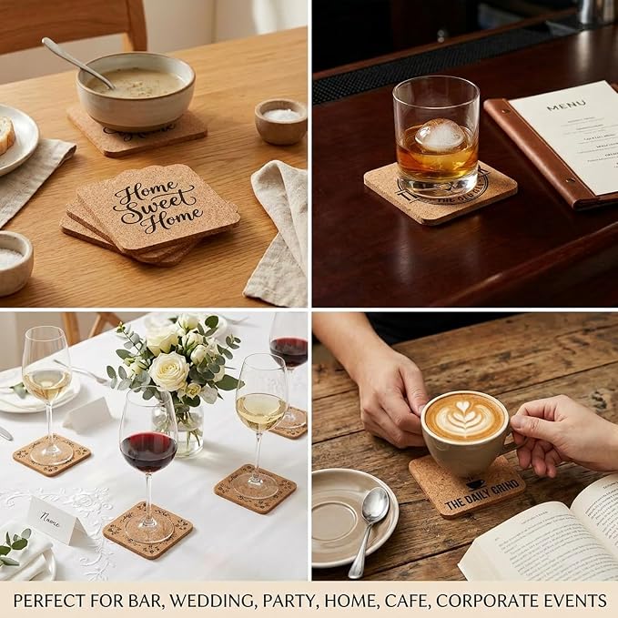 Personalized Cork Coasters – Custom Drink Coasters - Image 5