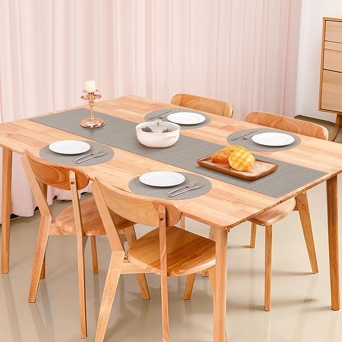 Table Runner 72 Inches Long, Vinyl Woven Heatproof Table Runners | Washable - Image 5