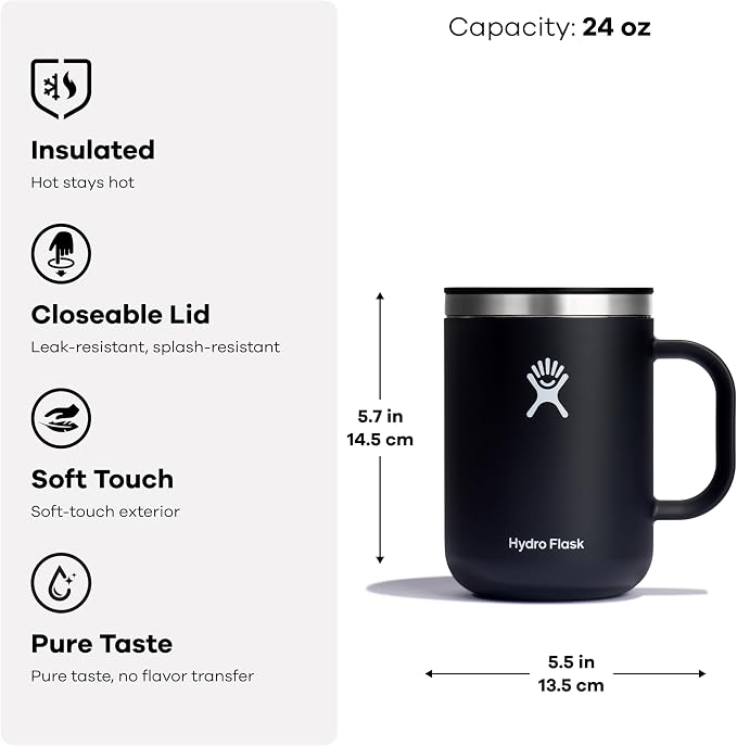 Hydro Flask Coffee Mug – Insulated Stainless Steel, Non Spill, Leak Resistant - Image 3