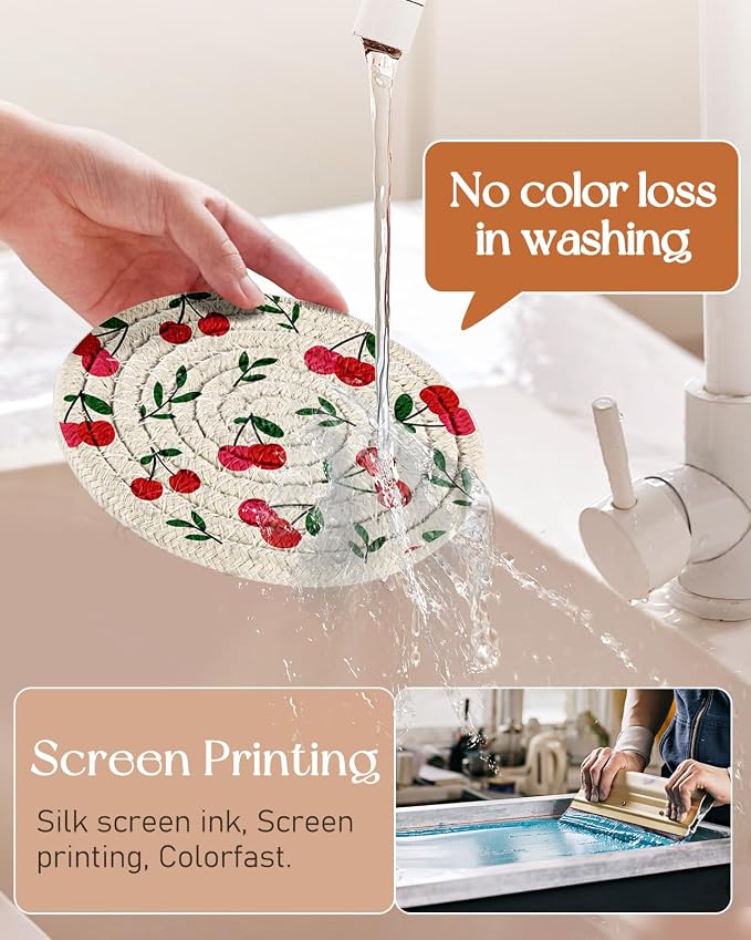 Absorbent Cup Coasters Set of 6 - Image 2