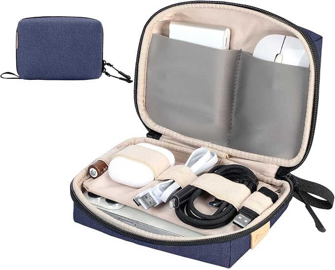 Small Electronics Organizer Travel Case, Portable Tech Case Pouch by SIMTOP