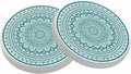 oFloral Teal Mandala Flower Coasters by oFloral