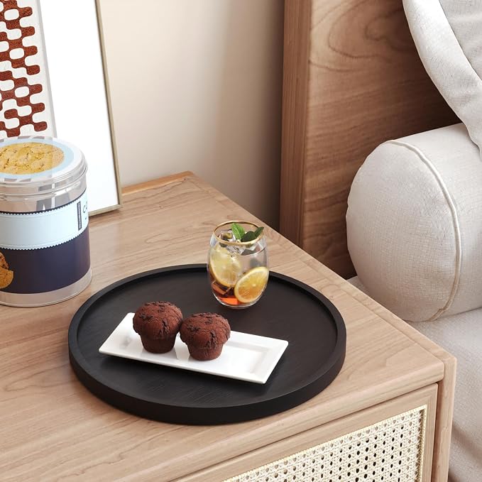 VERTORGAN Bamboo Serving Tray, 8.7 Inch Trays, Home Decor | Coffee Table Tray - Image 2