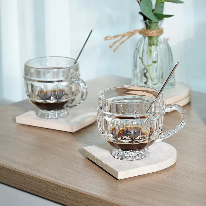Travertine Coaster Set of 4, Natural Marble Coasters - Image 6