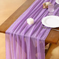 Cheesecloth Table Runner Summer Boho Wedding Shower Party Home Decor | Lilac by Socomi