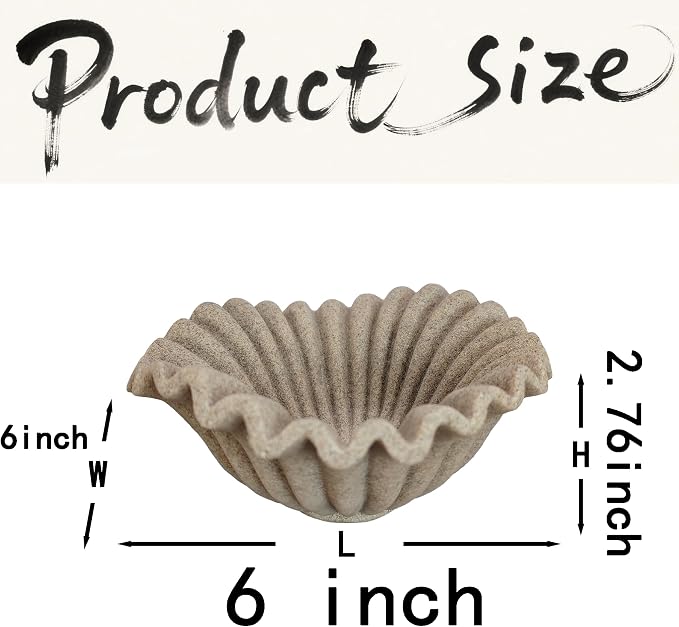 Small Decorative Bowl decor, Scalloped Pedestal Bowls - Image 5