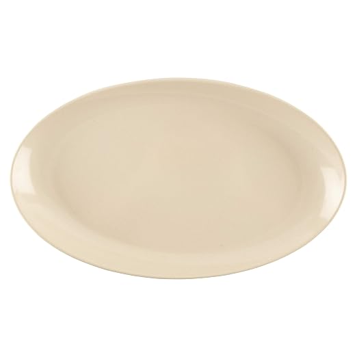 G.E.T. OP-1710-MA Heavy-Duty Shatterproof Plastic Oval Melamine Serving Platter - Image 4