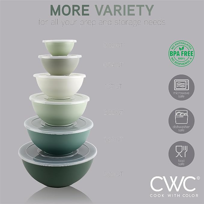 COOK WITH COLOR Mixing Bowls with Lids - Image 4