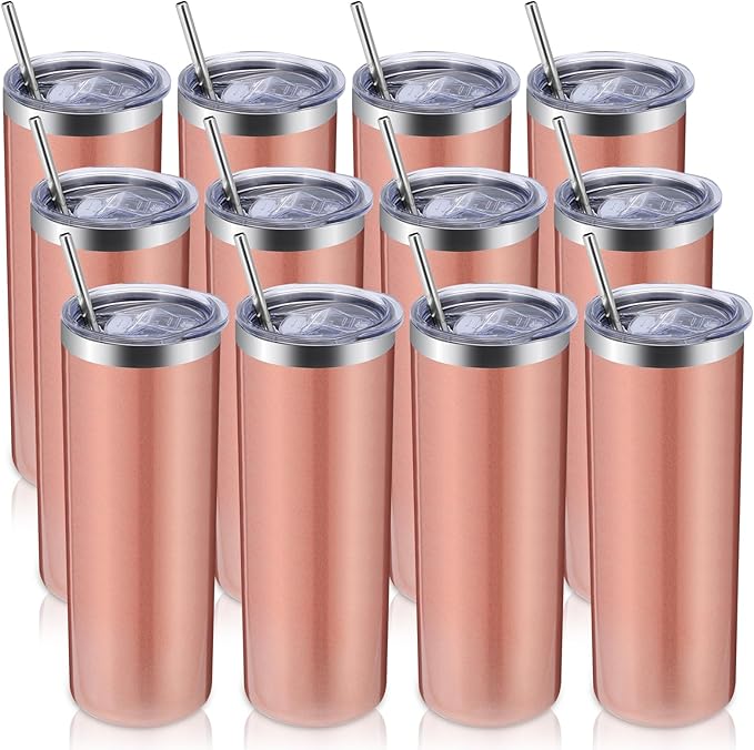 Volhoply 12 Pack Skinny Tumblers by LiveFully%EF%BC%8CDrinkFreely%E2%80%94KeepGoingwithVolhoply%EF%BC%81