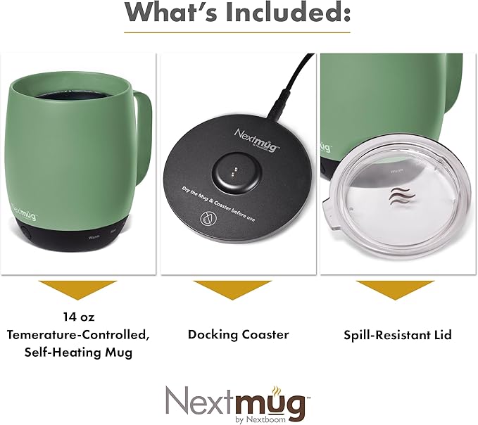 Nextmug - Temperature-Controlled, Self-Heating Coffee Mug | – No App, - Image 3