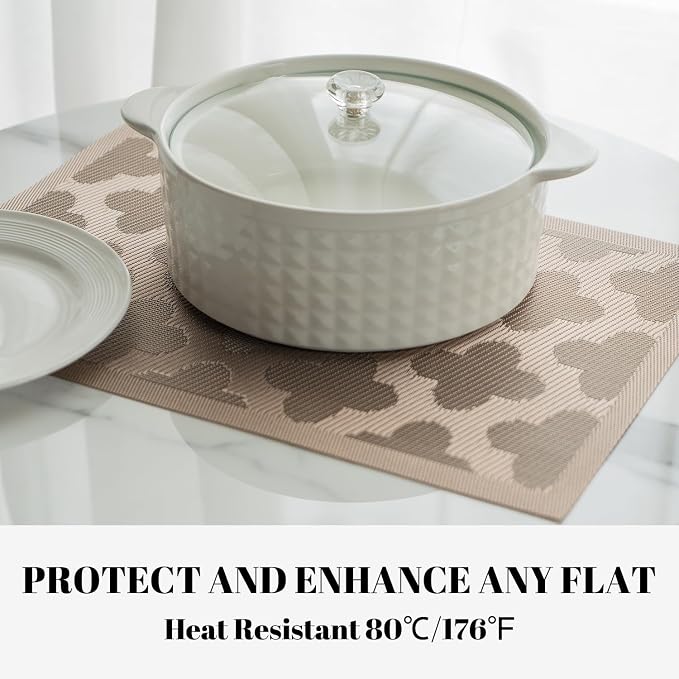 Placemats Set of 12 Vinyl/Plastic Woven Place Mats - Image 5