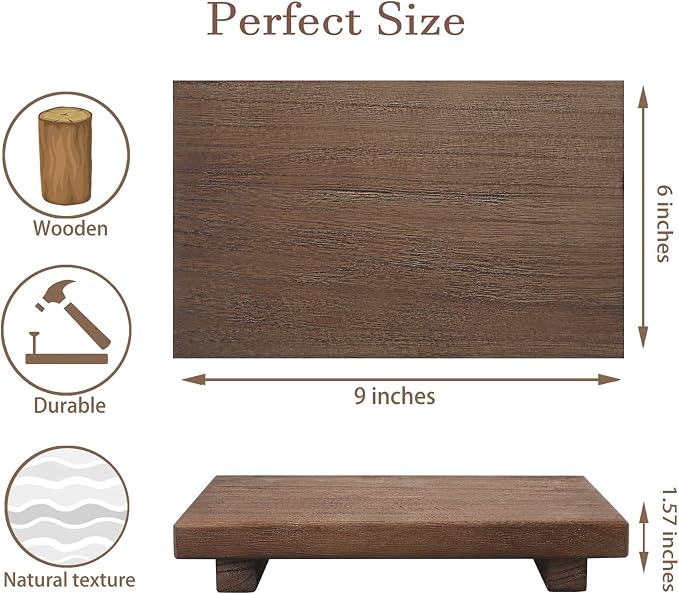 Wood Bathroom Tray Farmhouse Decor Kitchen Soap Holder, Lightweight, Easy Clean - Image 6