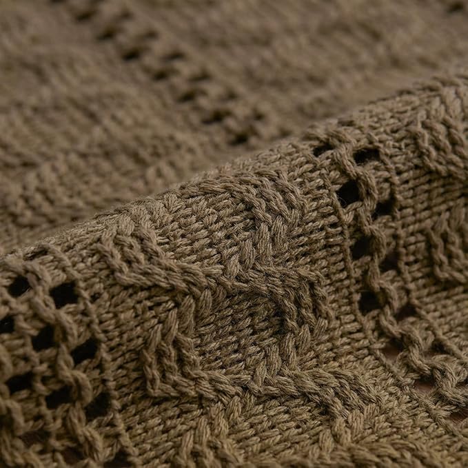 Artoid Mode Coffee Woven Farmhouse Hollow Table Runner 12x72 Inch | Holiday - Image 7