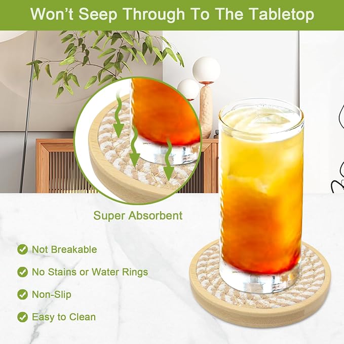 Eykao 5 Pack Absorbent Coasters - Image 2