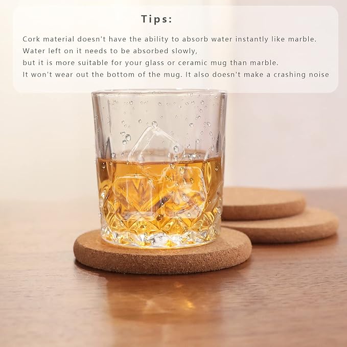 12Pcs Cork Coasters Round Extra Thick Drink Coasters - Image 4