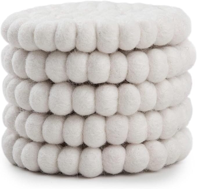 Round Felt Ball Coasters - Image 6