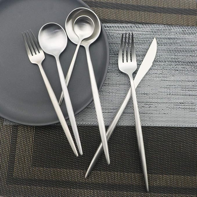 JASHII Luxury Flatware, 6-pieces Elegant Cute 18/10 Stainless Steel Silverware - Image 5