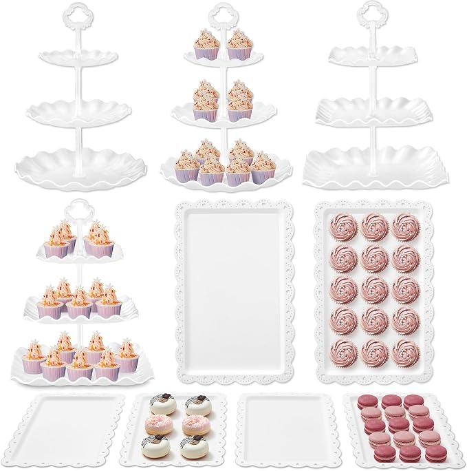 Kootek 10pcs Cupcake Stand Dessert Table Display Set Serving Tray by Kootek