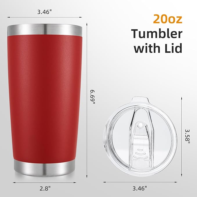 20 oz Tumbler with Lid Stainless Steel Insulated Tumblers, 1 Pack | Leak Proof - Image 5