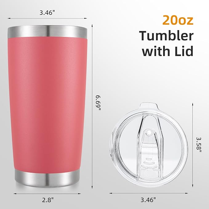 20oz Tumbler Bulk with Lid Stainless Steel Tumblers, 12 Pack | Leak Proof Lid - Image 5