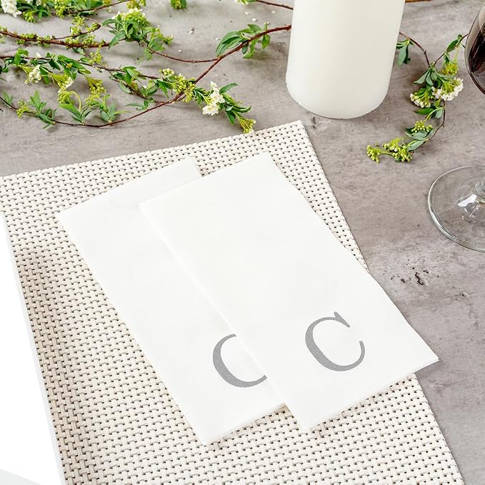 Luxenap 15.8 X 7.9 Inch Linen-Feel Guest Towels, 50 Lettered Hand Towels - Image 6