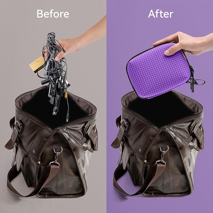 Electronics Organizer Cord Organizer Travel, Small Tech Bag - Image 3
