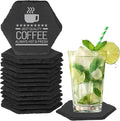 12PCS Slate Coasters Black Bulk Blank Laser Engraved Hand Painted Beverage by DASSNANE