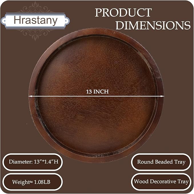Hrastany Wood Decorative Serving Tray - Image 3