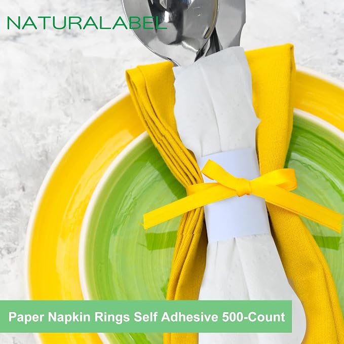 Self-Adhesive Napkin Bands, elegant table setting, - Image 5
