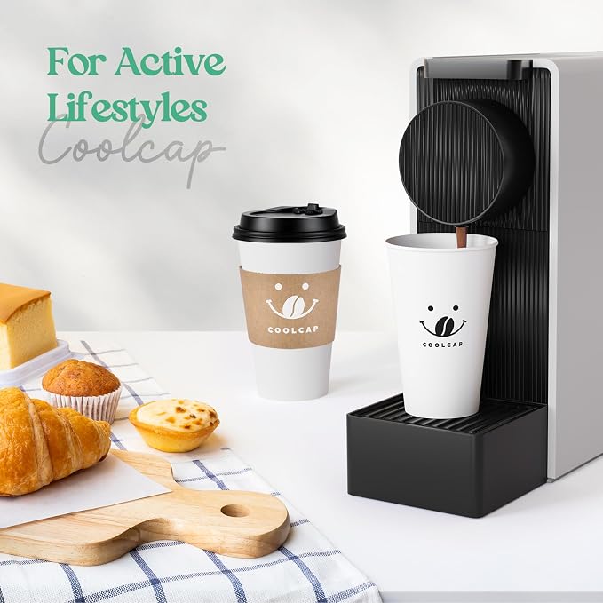 Coffee Cups with Lids and Sleeves, 12 Ounce 50 pack To Go Coffee Cups with Lids - Image 5