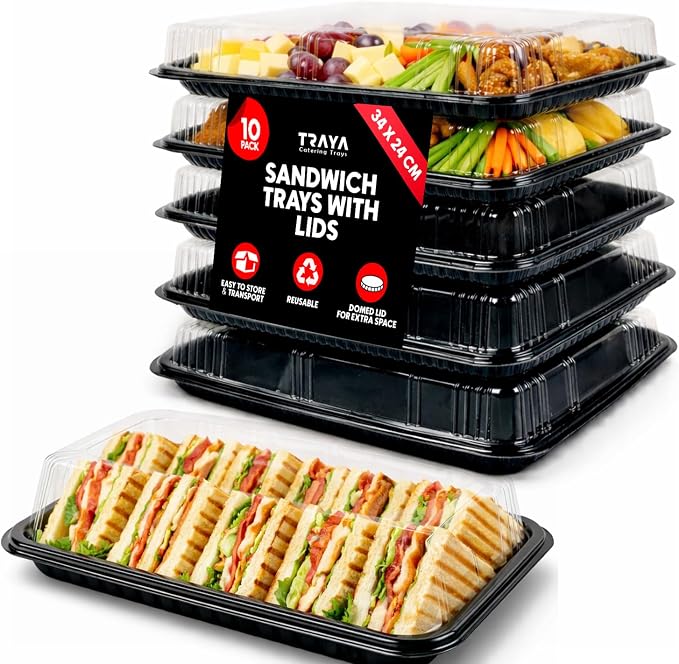 TRAYA Pack of 10 Serving Tray by TrayaCateringTray