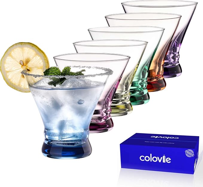 ColoVie Martini Glasses Set of 6 by Colovie