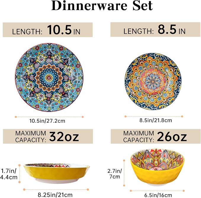 16 Pieces Dinnerware Sets, Service - Image 2