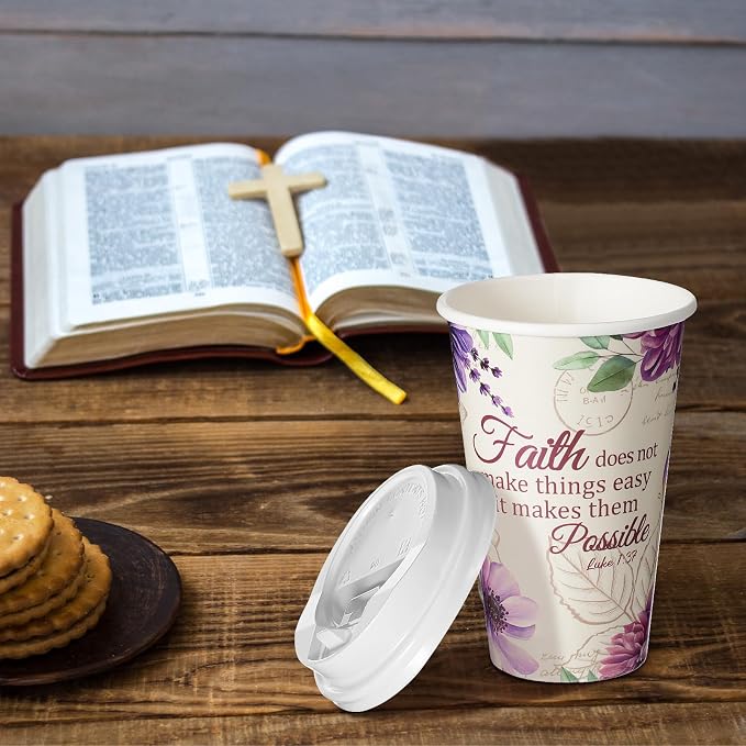 Dandat 100 Pcs Christian Disposable Coffee Cups - Image 6