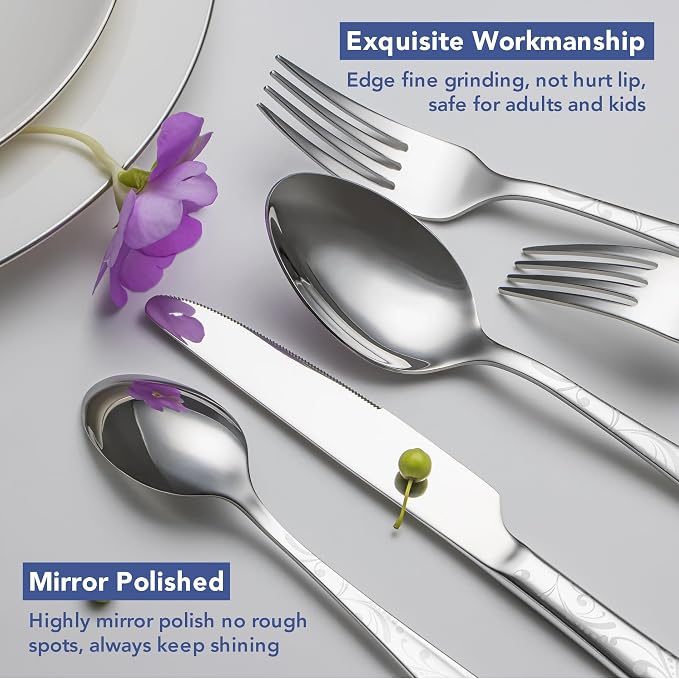 40 Piece Silverware Set Service - Image 5