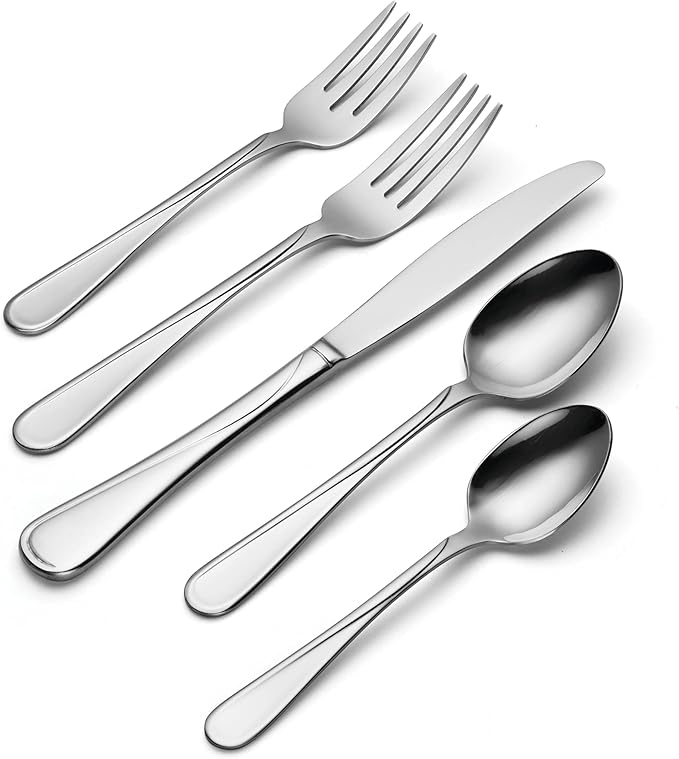 Oneida Flight 45-Piece 18/0 Stainless Steel Silverware Set - Image 3